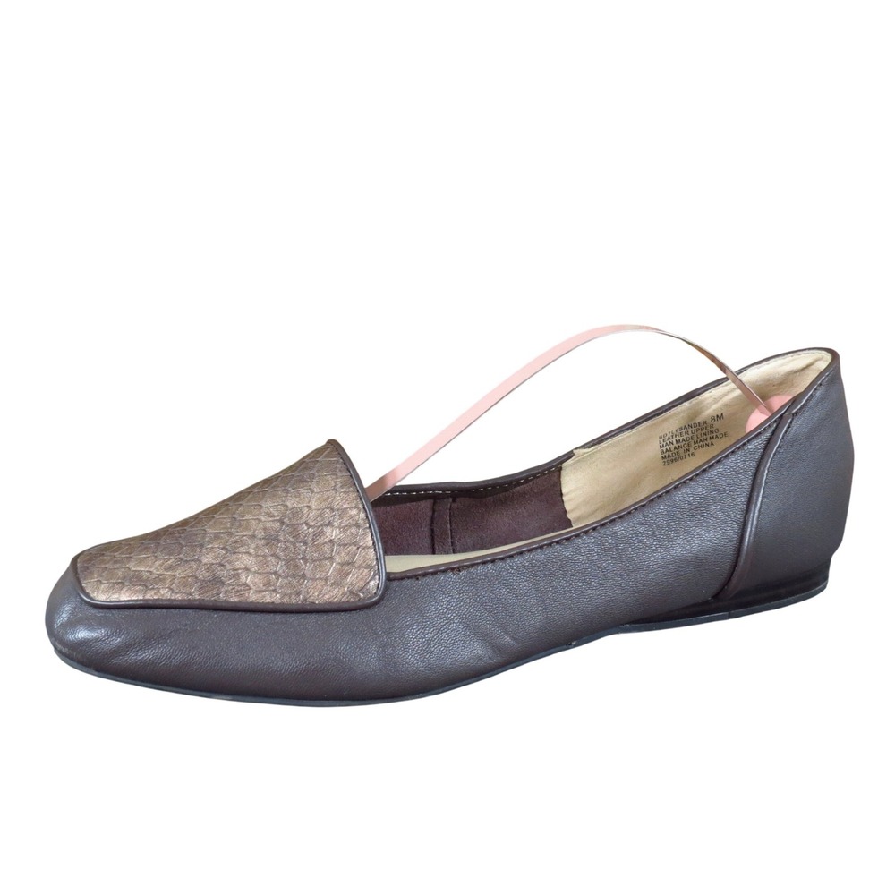 Bandolino Lysander Womens Loafer Flat Size 8M Professional Work Brown Leather